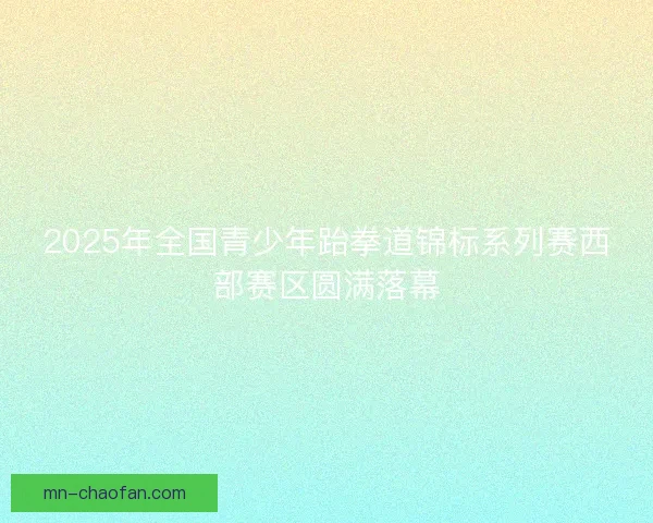 2025年全国青少年跆拳道锦标系列赛西部赛区圆满落幕